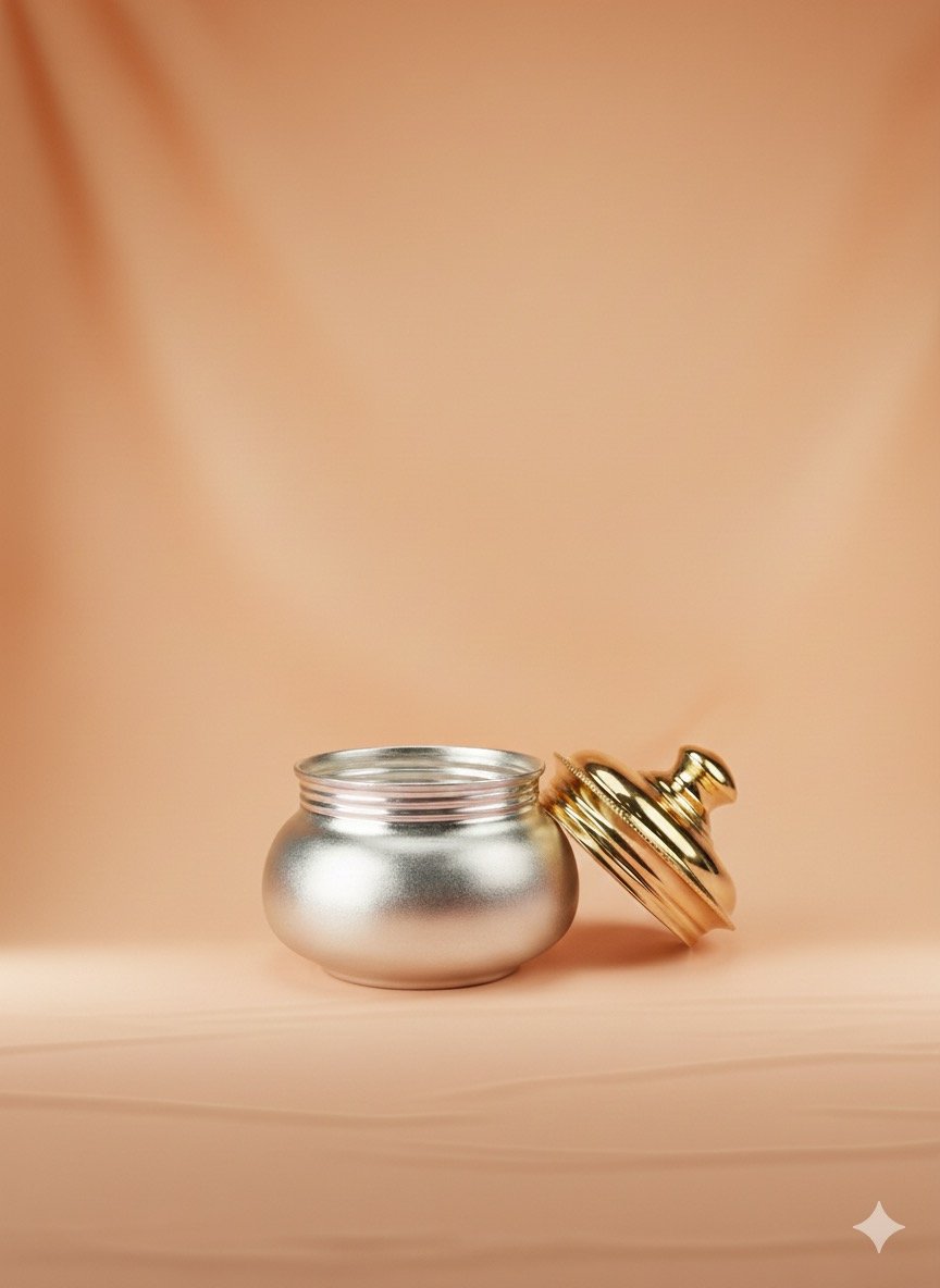 Elegant Gold Plated Sindhoor/Kumkum Box