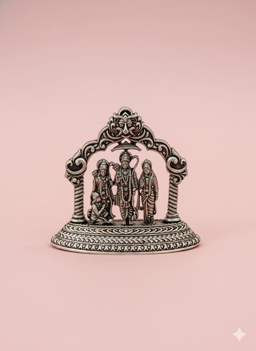 Antique Silver Lord Ram Darbar Idol